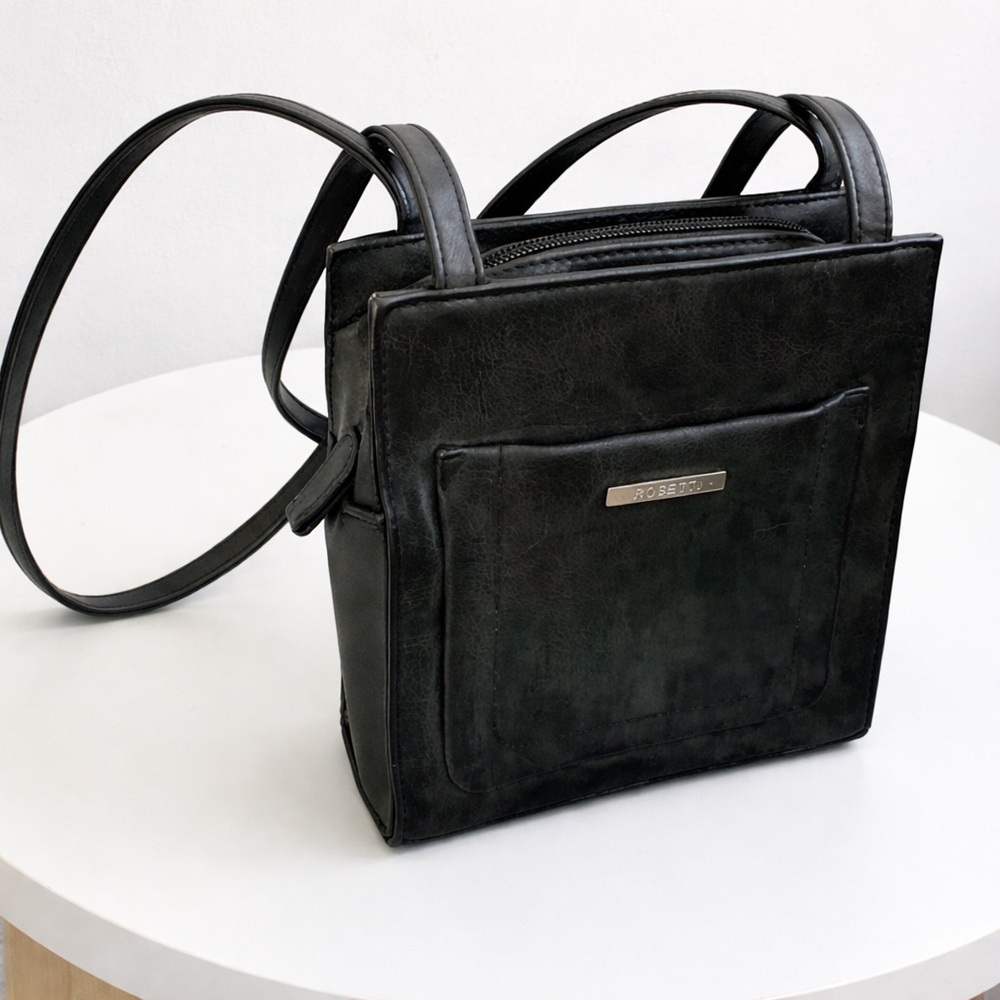 Rosetti Black Leather Mini Shoulder Bag